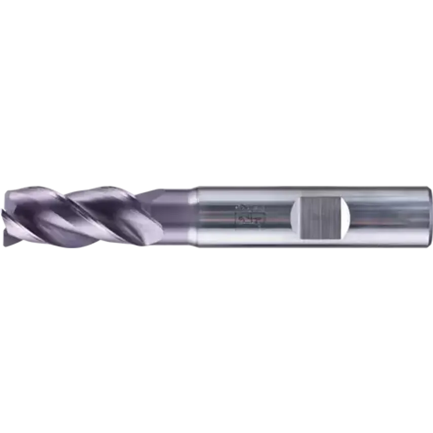 VHM Corner Mill Long 3 Blades Diameter 12mm 45 Chamfer TiAlN Shank HB Universal Line Roughing Finishing Slot Cutting