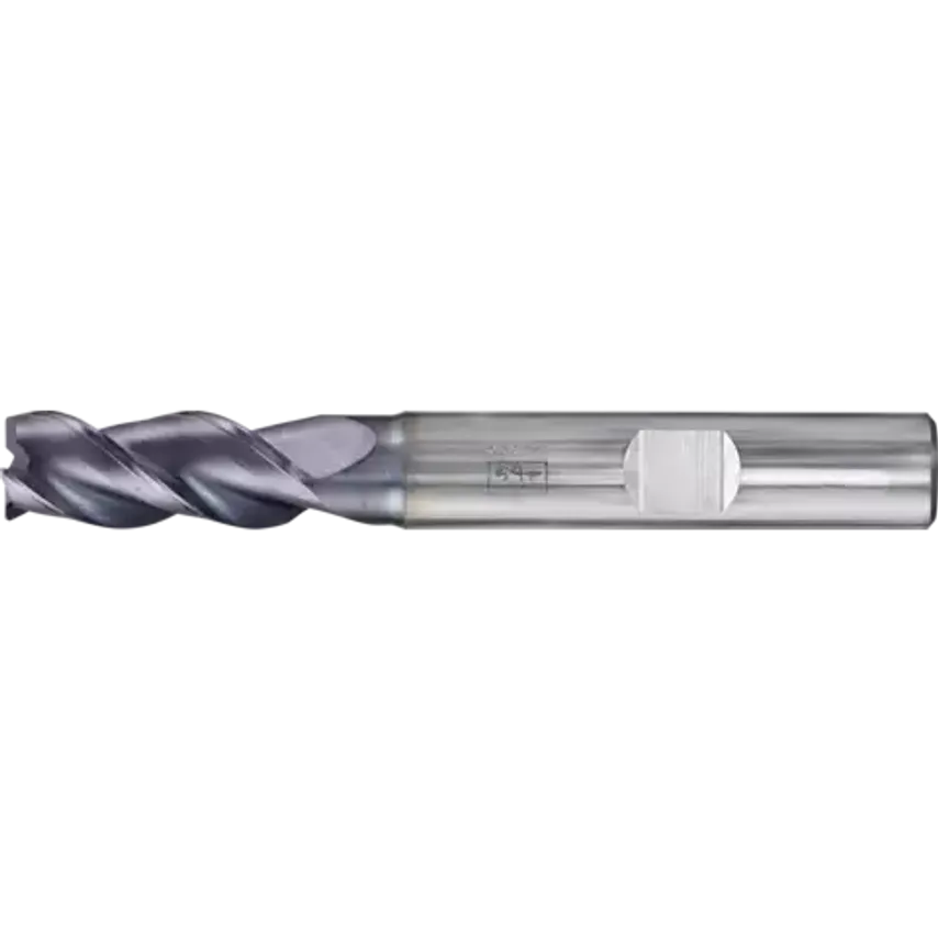 VHM Corner Mill Long 3 Blades Diameter 8mm 45 Chamfer TiAlN Shank HB Universal Line Roughing Finishing Slot Cutting