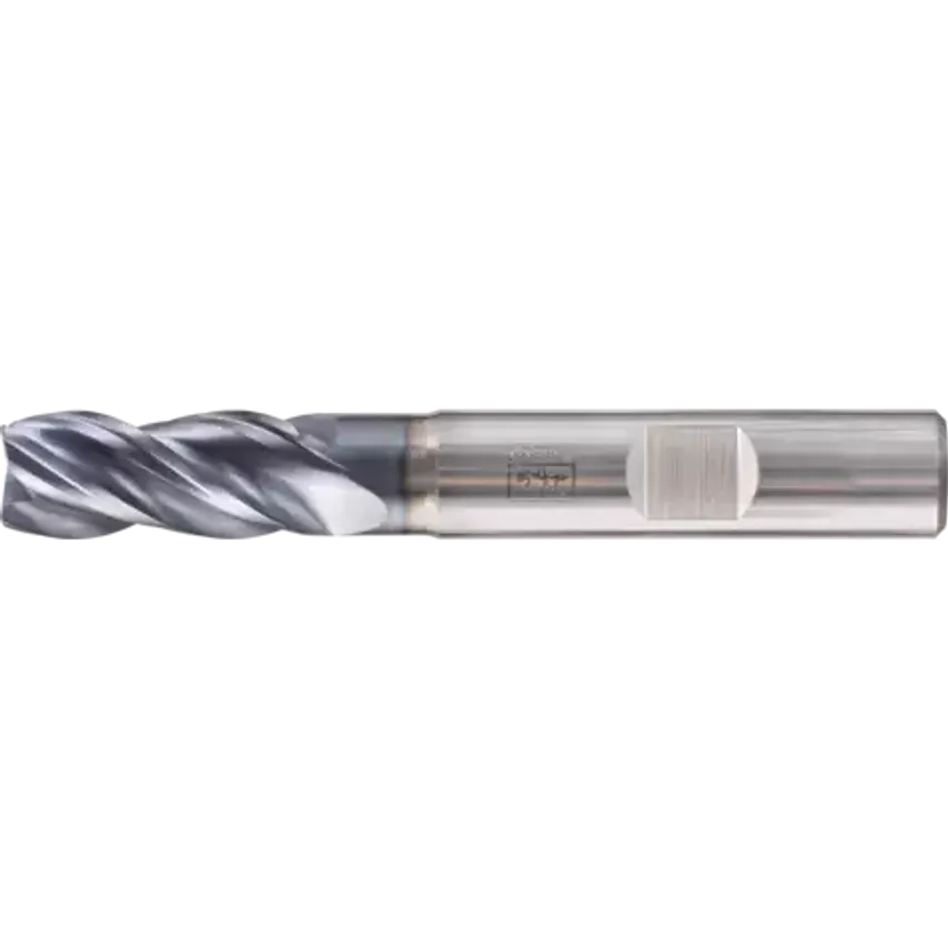 VHM Corner Mill Long 4 Blades Diameter 10mm 45 Chamfer TiAlN Shank HB Universal Line Roughing Finishing Slot Cutting