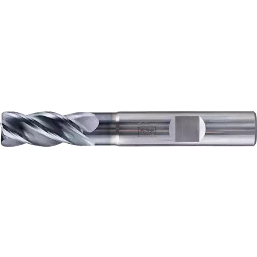 VHM Corner Mill Long 4 Blades Diameter 10mm Radius 2.0 mm TiAlN Shank HB Universal Line Roughing Finishing Slot Cutting