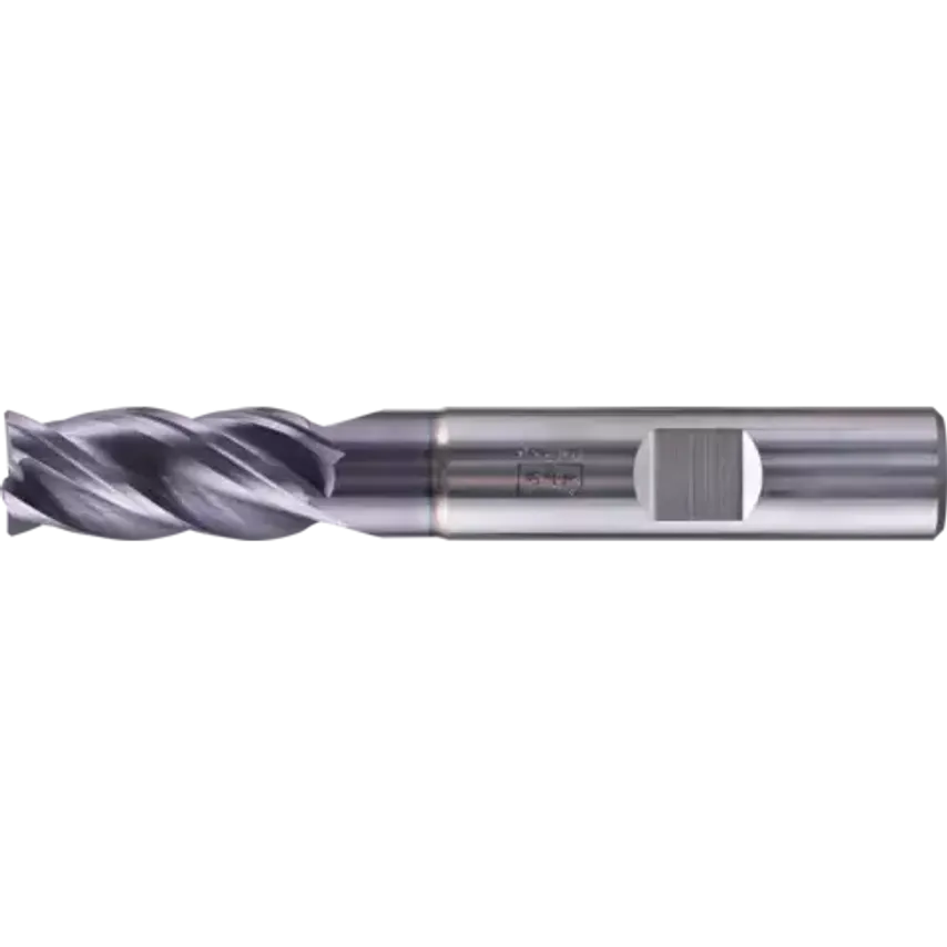 VHM Corner Mill Long 4 Blades Diameter 12mm 45 Chamfer TiAlN Shank HB Universal Line Roughing Finishing Slot Cutting