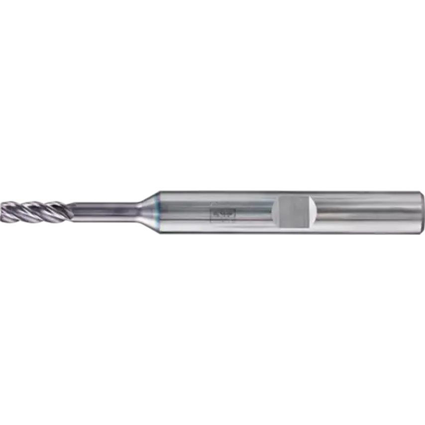 VHM Corner Mill Long 4 Blades Diameter 3mm 45 Chamfer TiAlN Shank HB Universal Line Roughing Finishing Slot Cutting