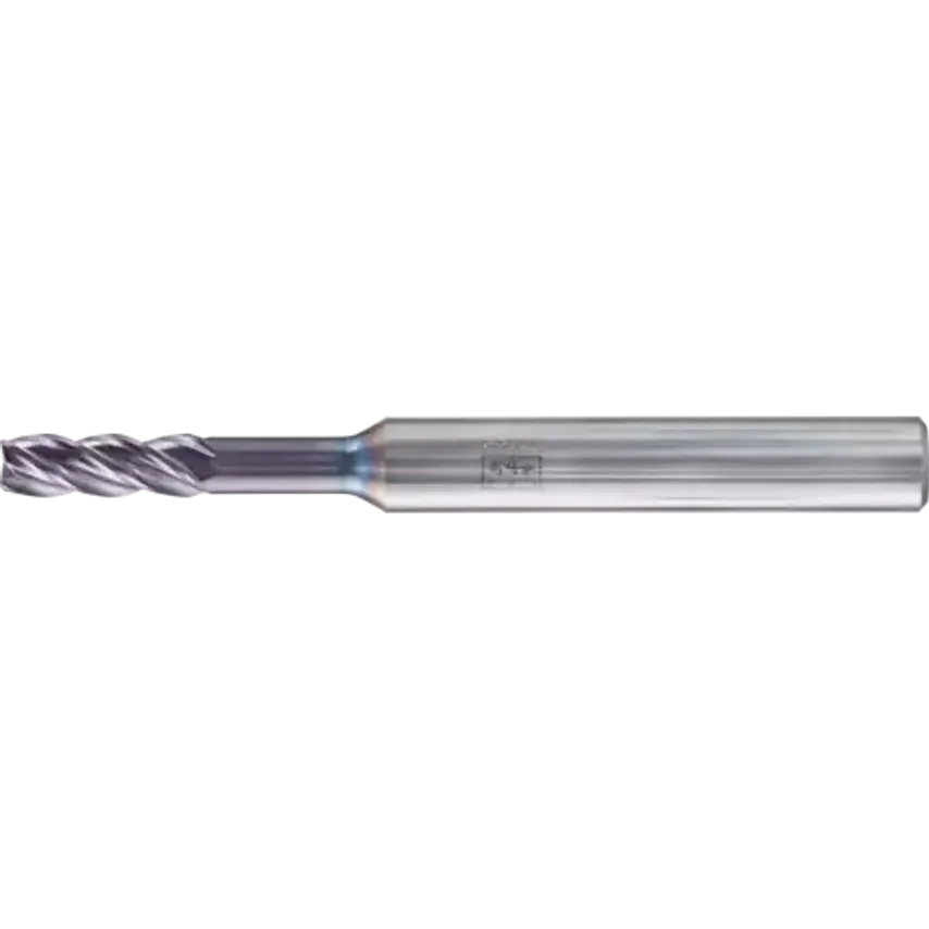 VHM Corner Mill Long 4 Blades Diameter 4mm 45 Chamfer TiAlN Shank HA Universal Line Roughing Finishing Slot Cutting