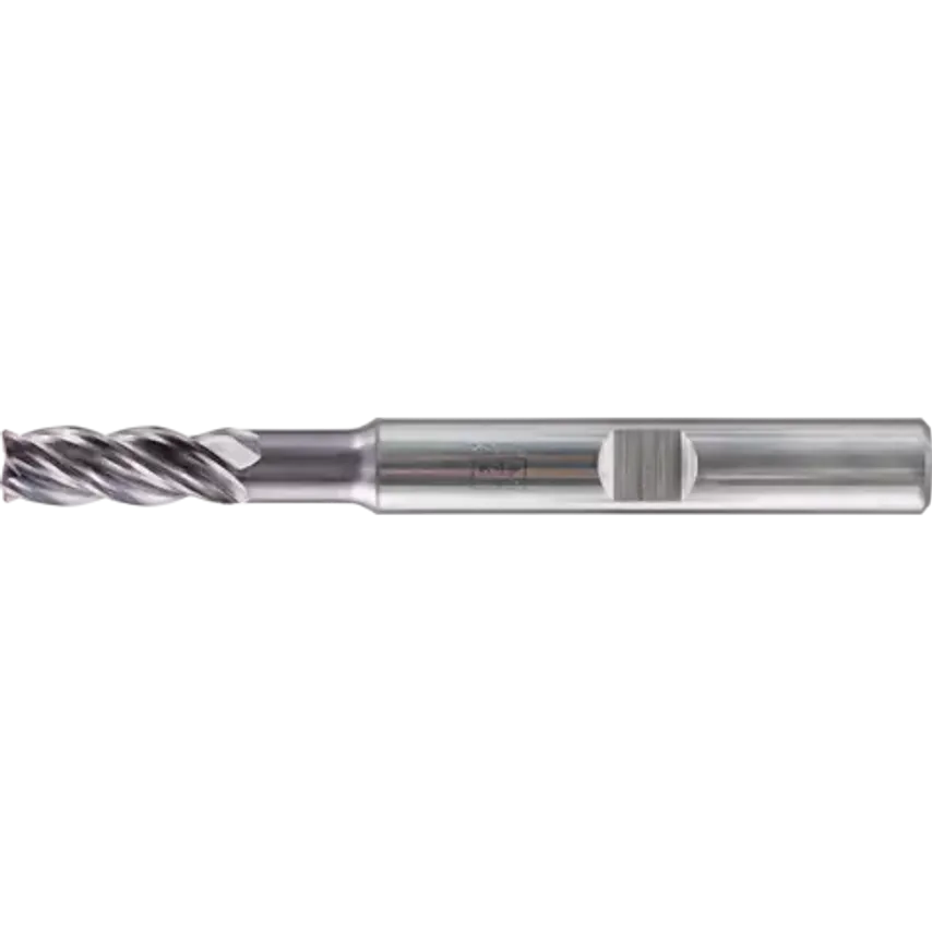 VHM Corner Mill Long 4 Blades Diameter 5mm 45 Chamfer TiAlN Shank HB Universal Line Roughing Finishing Slot Cutting