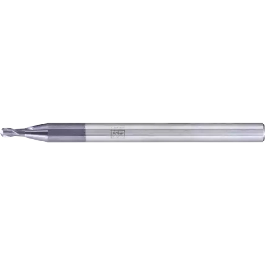 VHM Full Radius Mill Extra Long 2 Blades Diameter 3mm TiAlN Shank HA Universal Line Profile Cutting