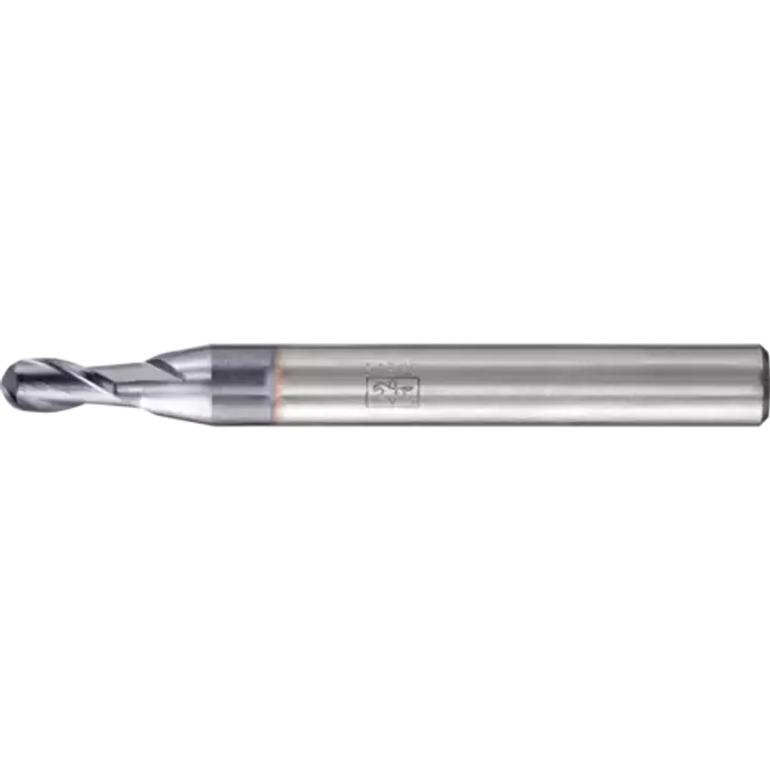 VHM Full Radius Mill Long 2 Blades Diameter 4mm TiAlN Shank HA Universal Line Profile Cutting