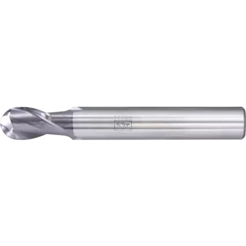 VHM Full Radius Mill Long 2 Blades Diameter 8mm TiAlN Shank HA Universal Line Profile Cutting