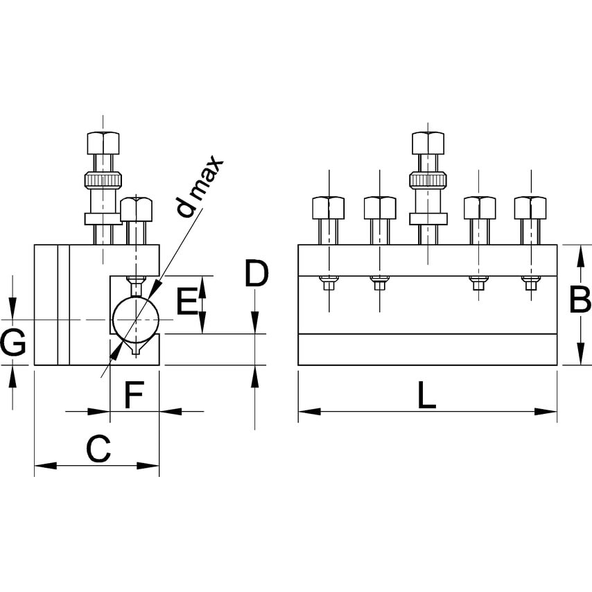 Vee Type Toolholder for Type T.2T Toolpost