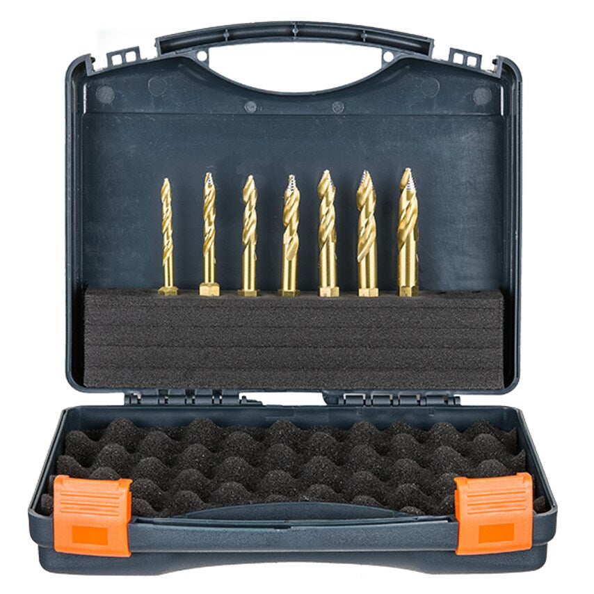 VersaDrive TurboTip Tapping Size Impact Drill Bit Set, #7, F, 5/16, 27/64