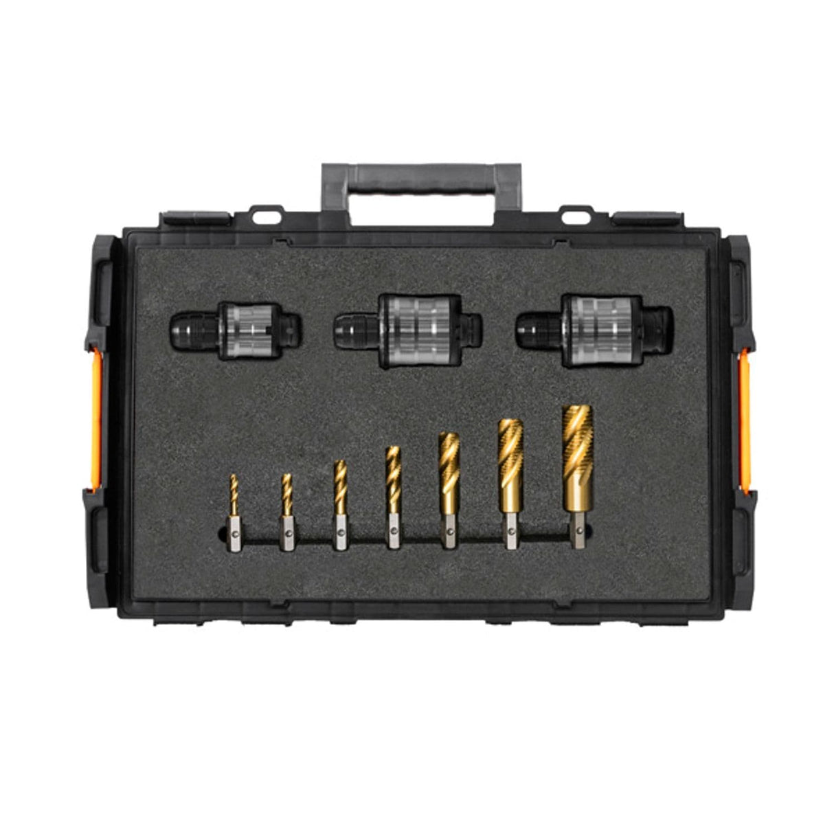 Versadrive Impact Wrench Clutched Adapter Set 3 Adapters + 5/16 - 1in Spiral Flute Taps