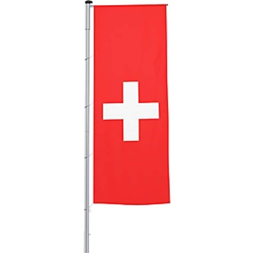 Vertical Flag With Outrigger/National Flag, Format 1.2 X 3 M, Switzerland