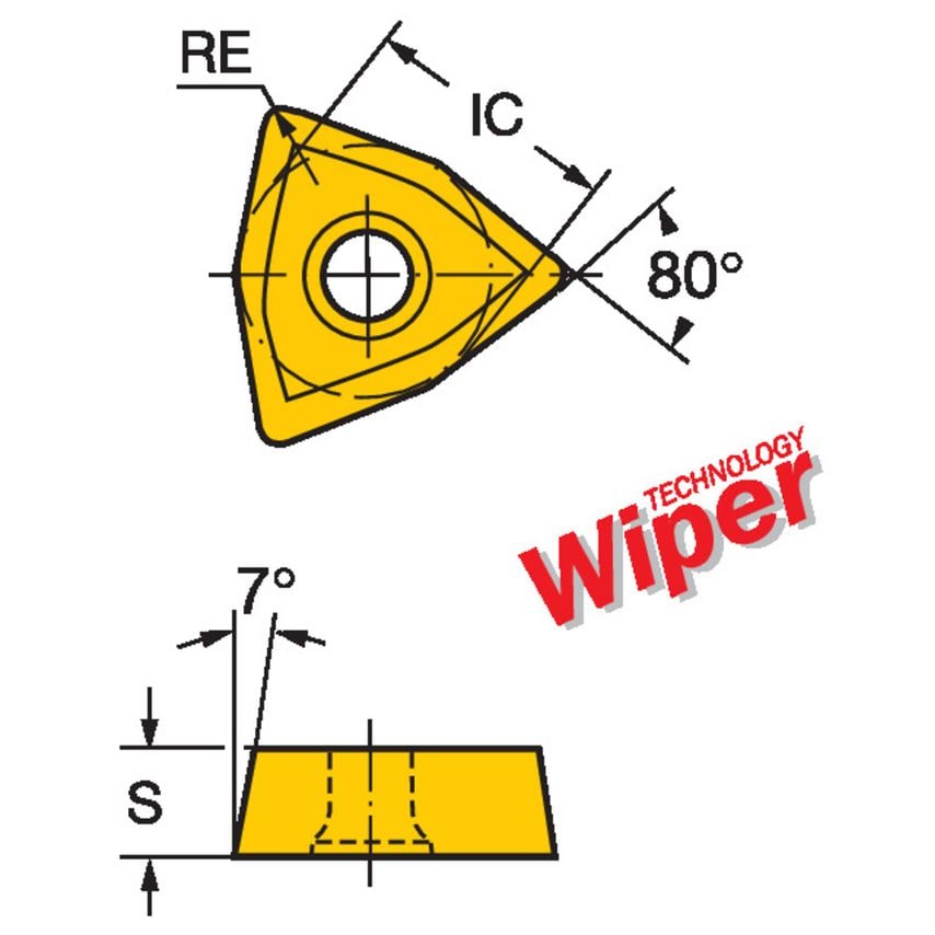 WCMX 06T304R-WM Insert Grade 1020