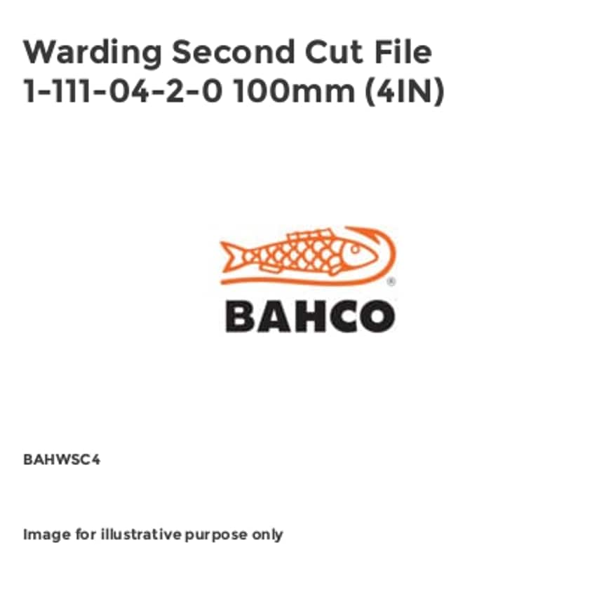 Warding Second Cut File 1-111-04-2-0 100mm (4IN)