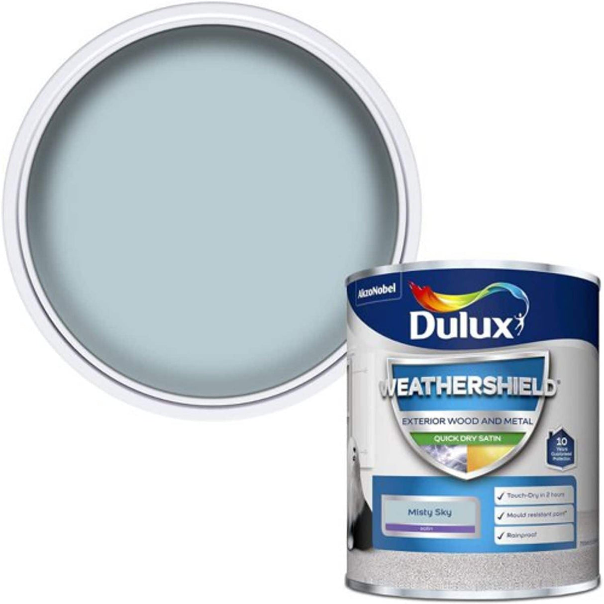 Weather Shield Quick Dry Satin Paint, 750 ml - Misty Sky