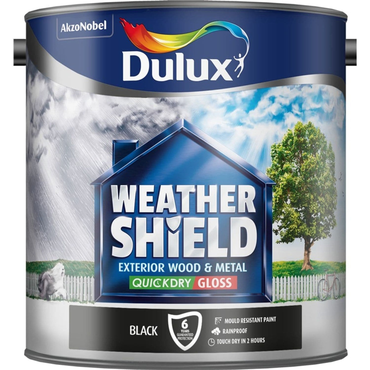 Weathershield Exterior Quick Dry Gloss Paint 2.5 Litre Black