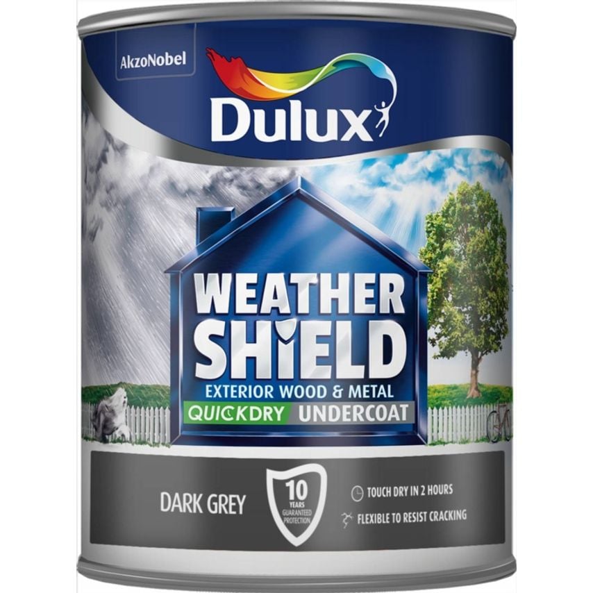 Weathershield Quick Dry Undercoat 750ml Dark Grey