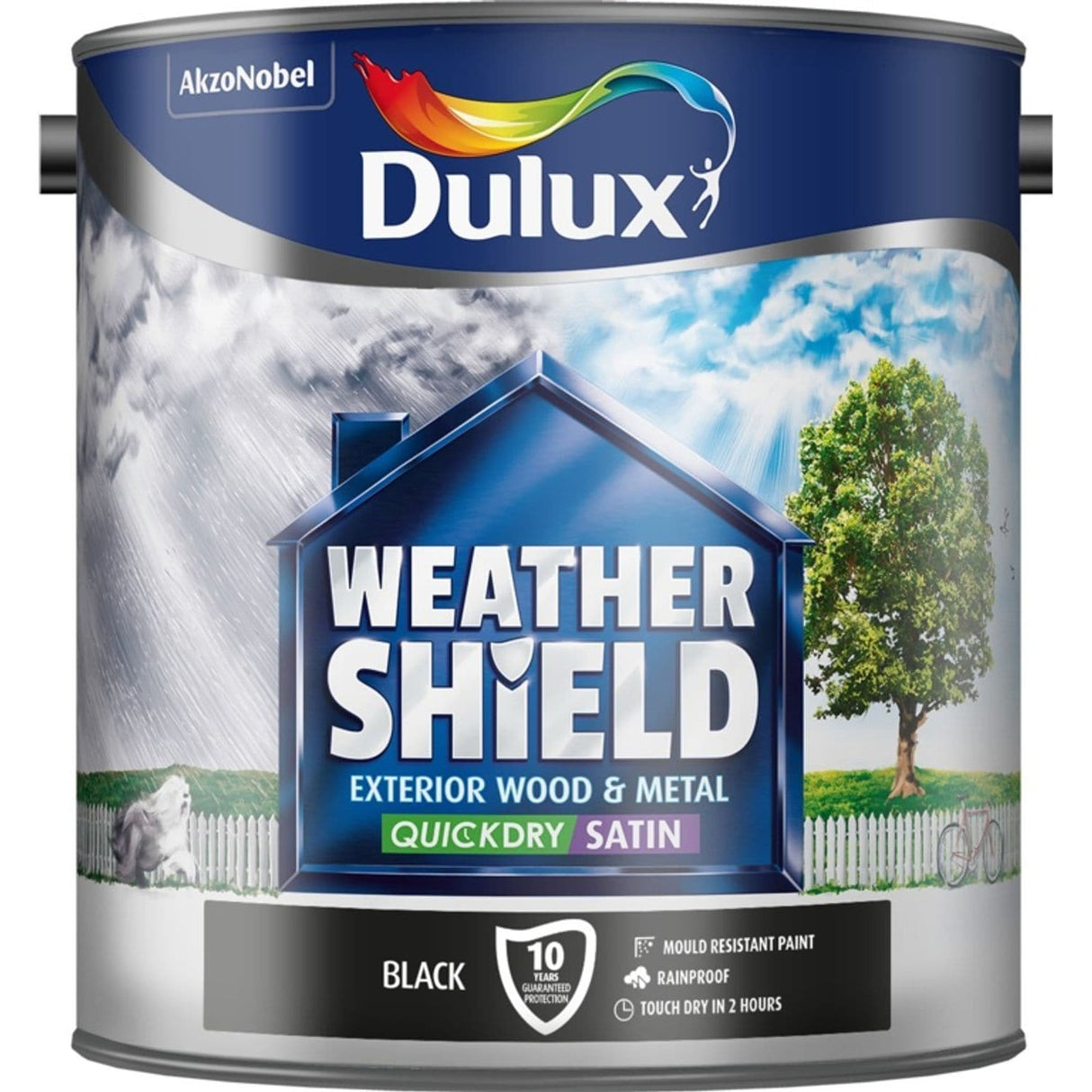 Weathershield Quickdry Satin 2.5 Litre Black