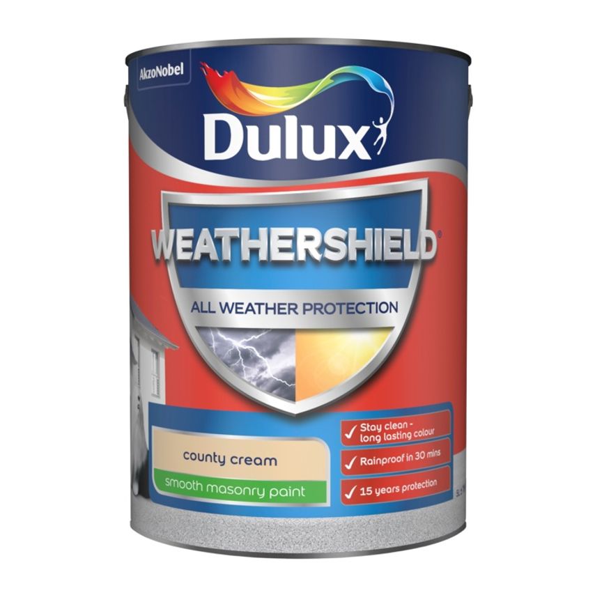 Weathershield Smooth Masonry Paint 5L County Cream