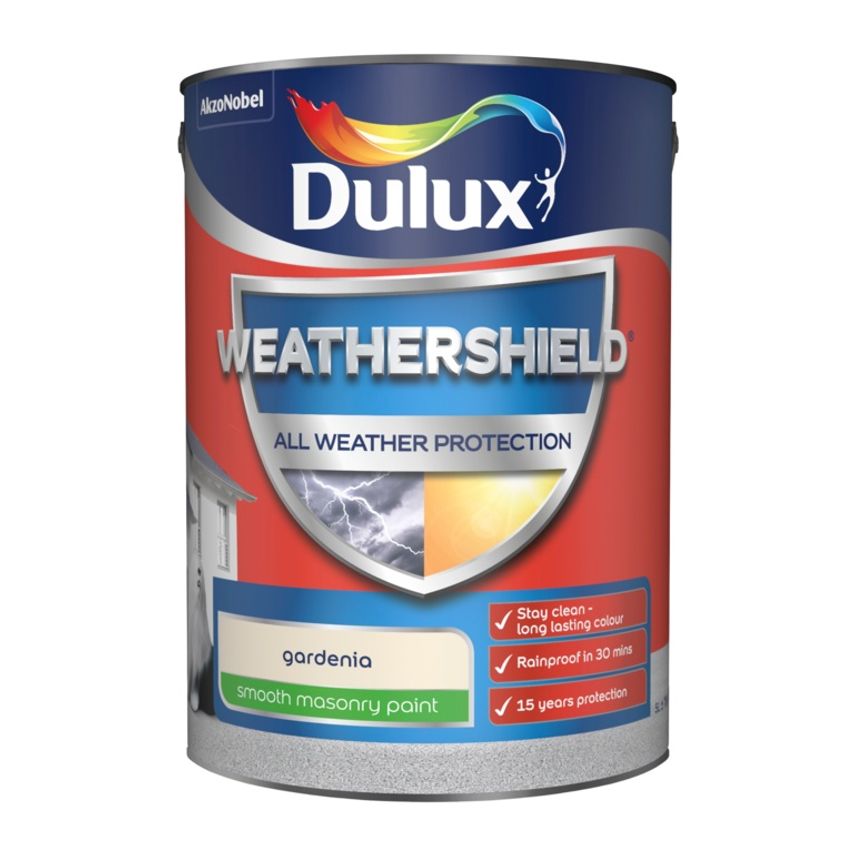 Weathershield Smooth Masonry Paint 5L Gardenia