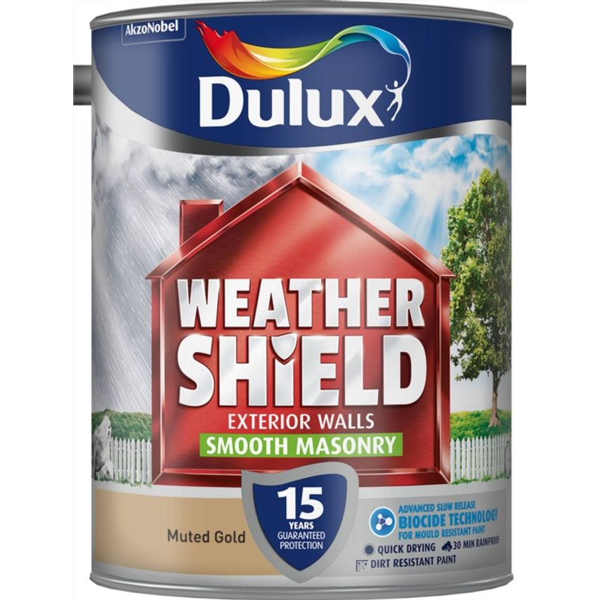 Weathershield Smooth Masonry Paint 5L Muted Gold