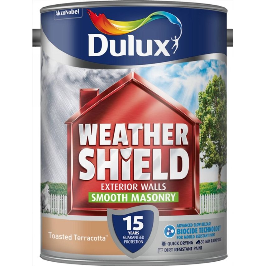 Weathershield Smooth Masonry Paint 5L Toasted Terracotta