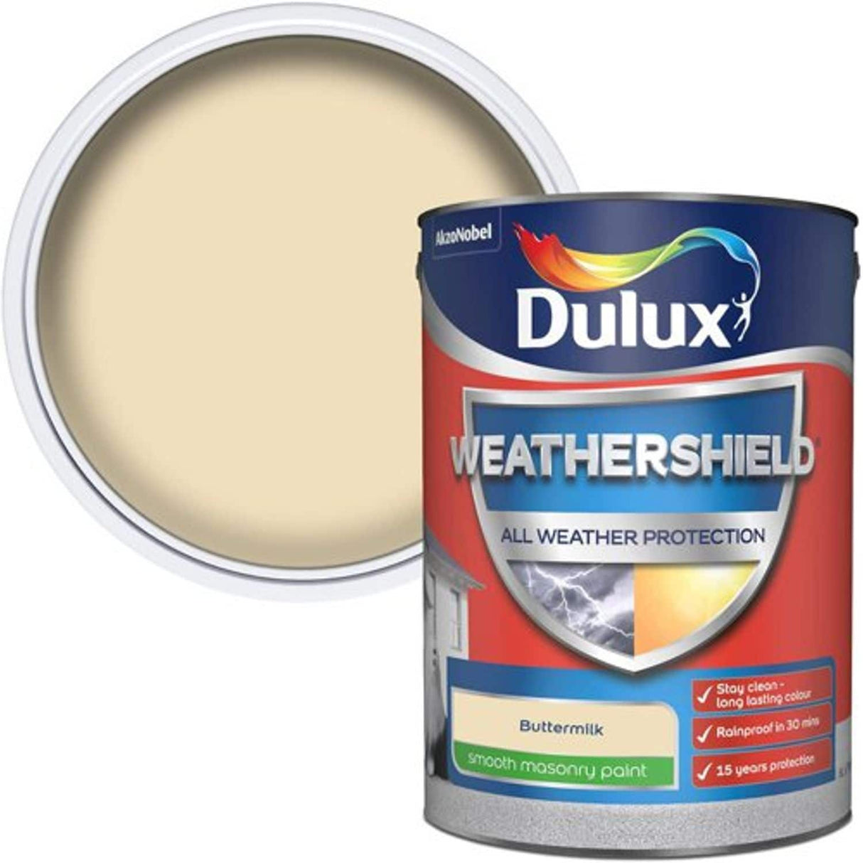 Weathershield Smooth Masonry Paint - Buttermilk - 5L