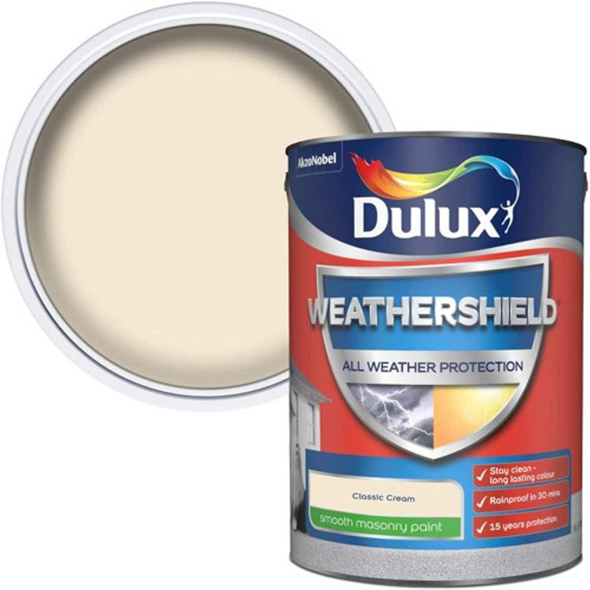 Weathershield Smooth Masonry Paint - Classic Cream - 5L