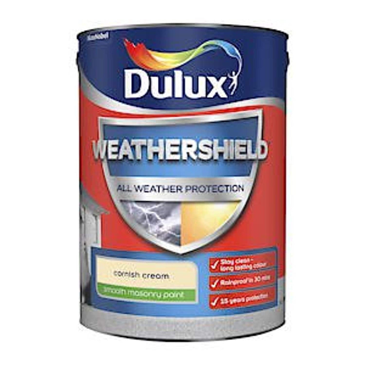 Weathershield Smooth Masonry Paint - Cornish Cream - 5L