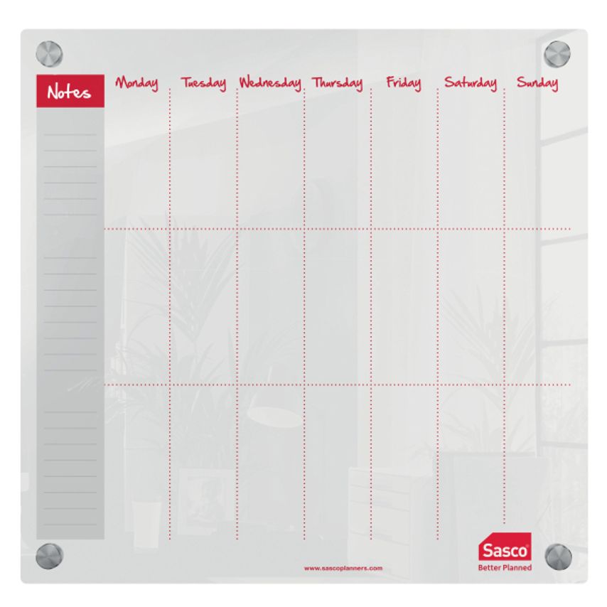 Weekplanner Acrylic 450X450Mm Mounted