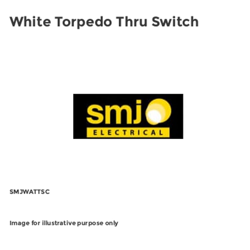 White Torpedo Thru Switch SMJWATTSC