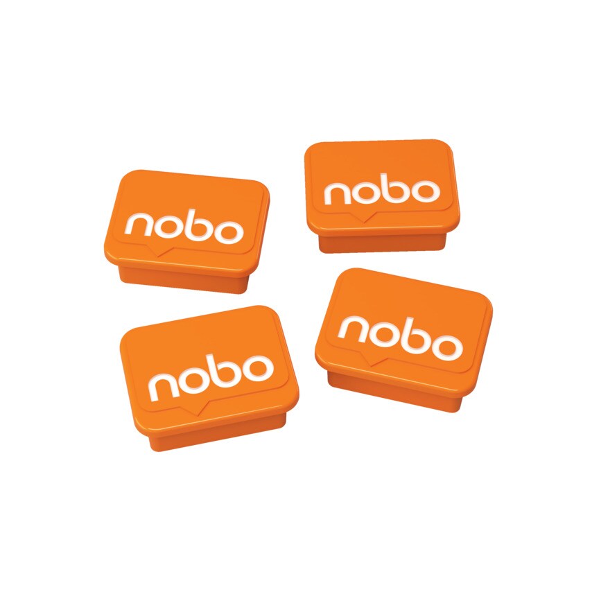 Whiteboard Magnets Orange (Pack 4)