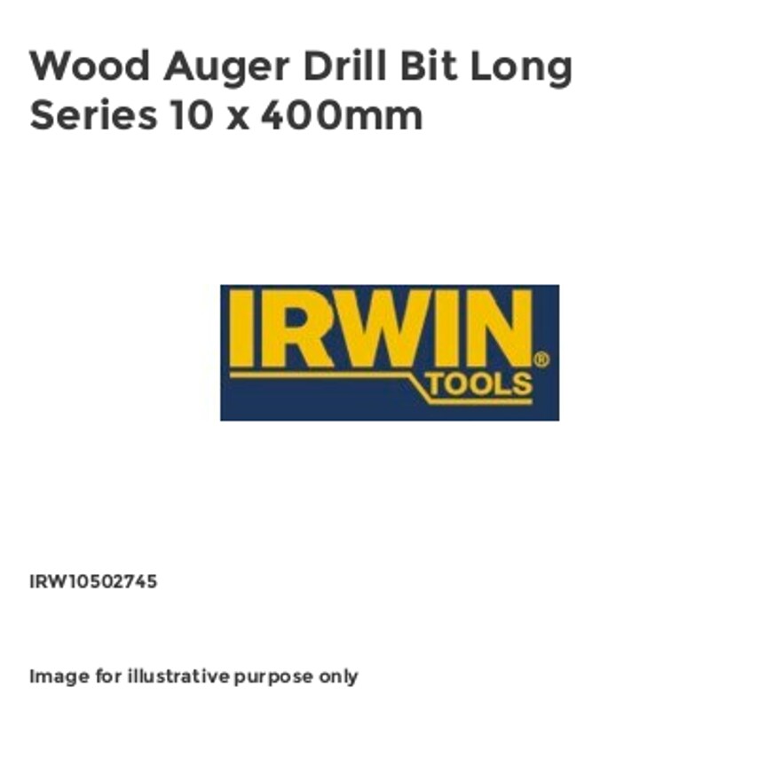 Wood Auger Drill Bit Long Series 10 x 400mm