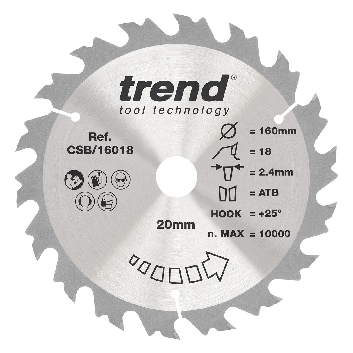 Wood Circular Saw Blade 160mm x 20mm x 18T