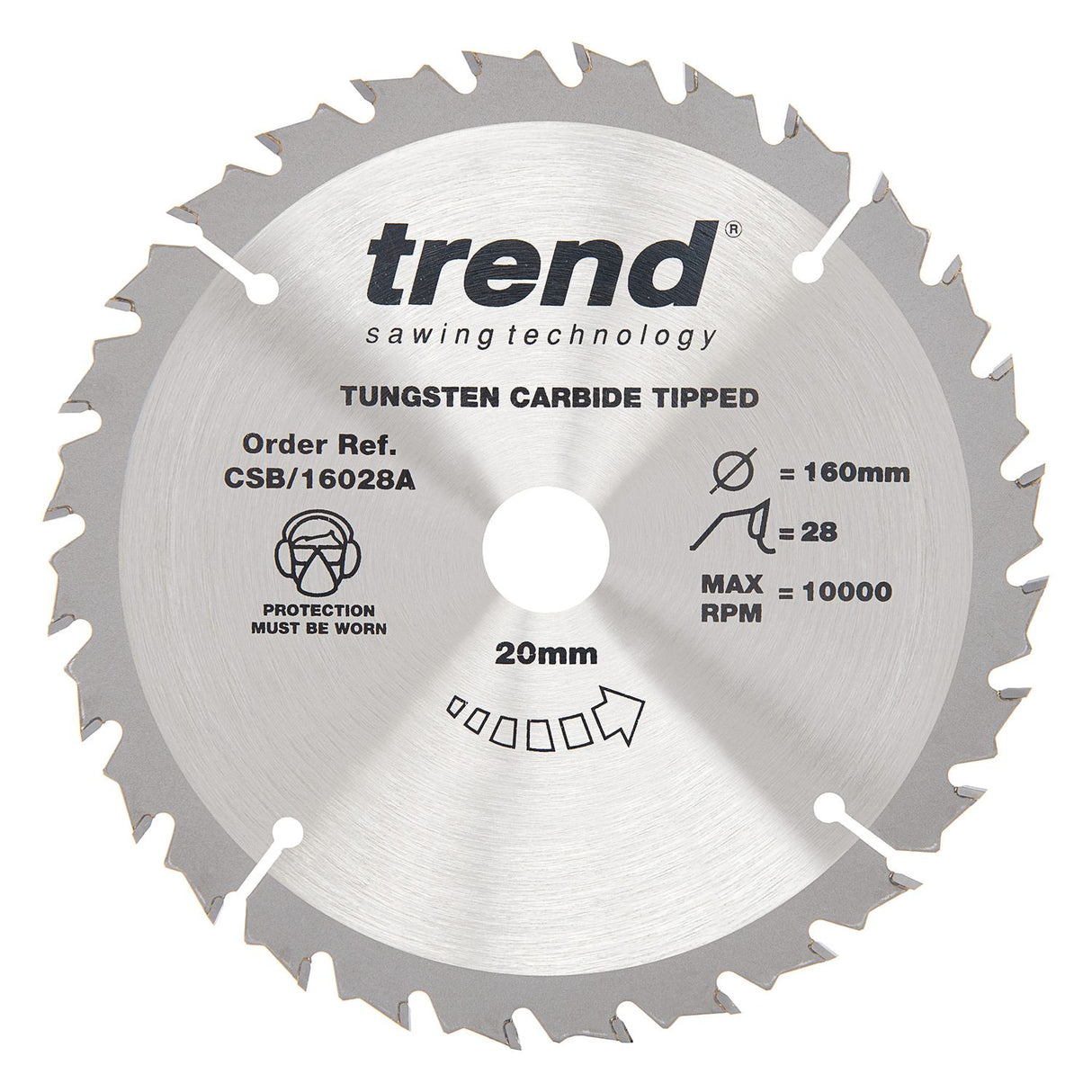 Wood Circular Saw Blade 160mm x 20mm x 28T - CSB/16028A