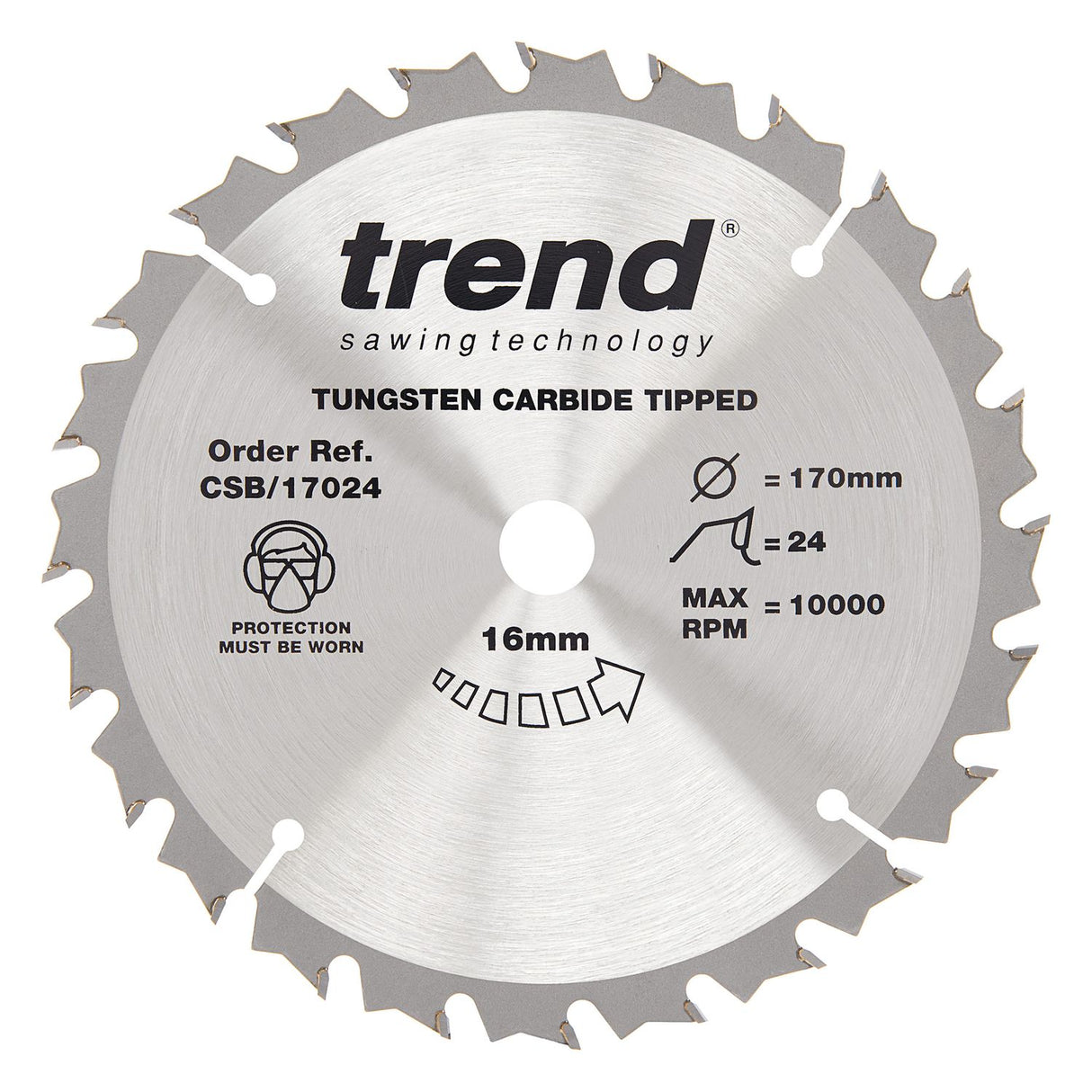 Wood Circular Saw Blade 170mm x 16mm x 24T