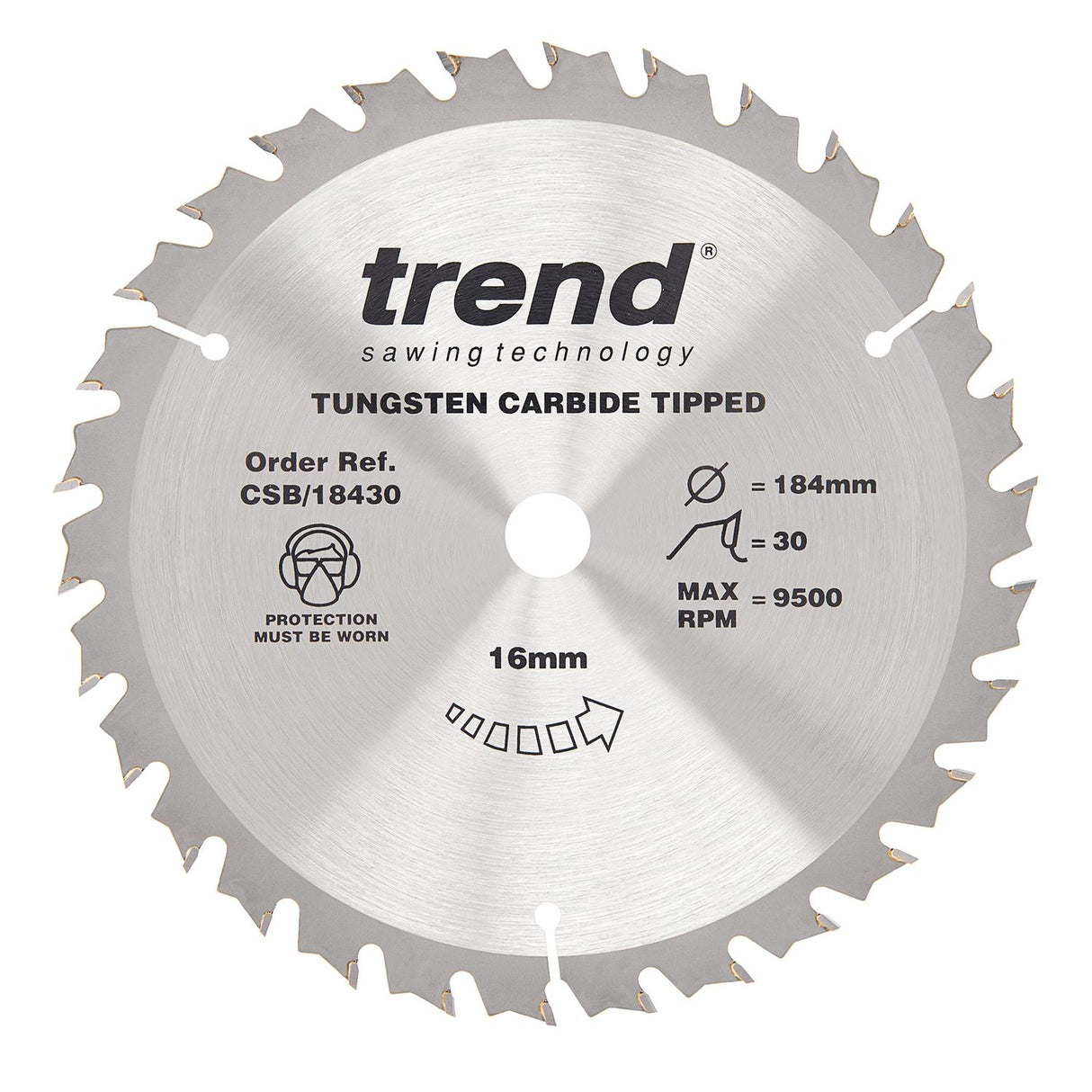 Wood Circular Saw Blade 184mm x 16mm x 30T
