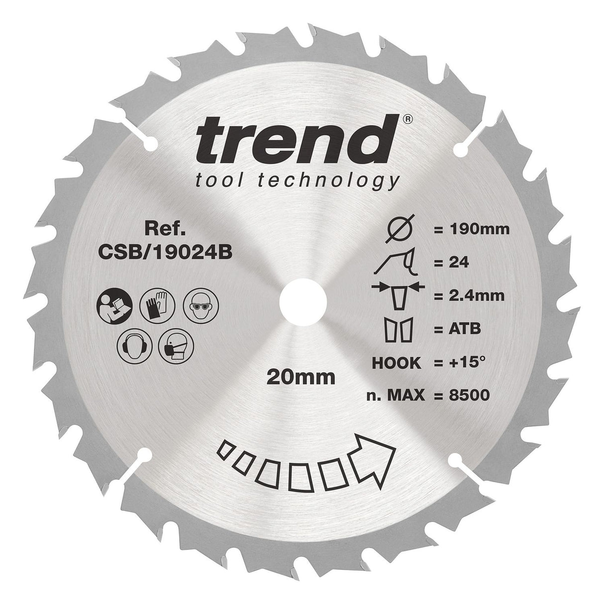 Wood Circular Saw Blade 190mm x 20mm x 24T