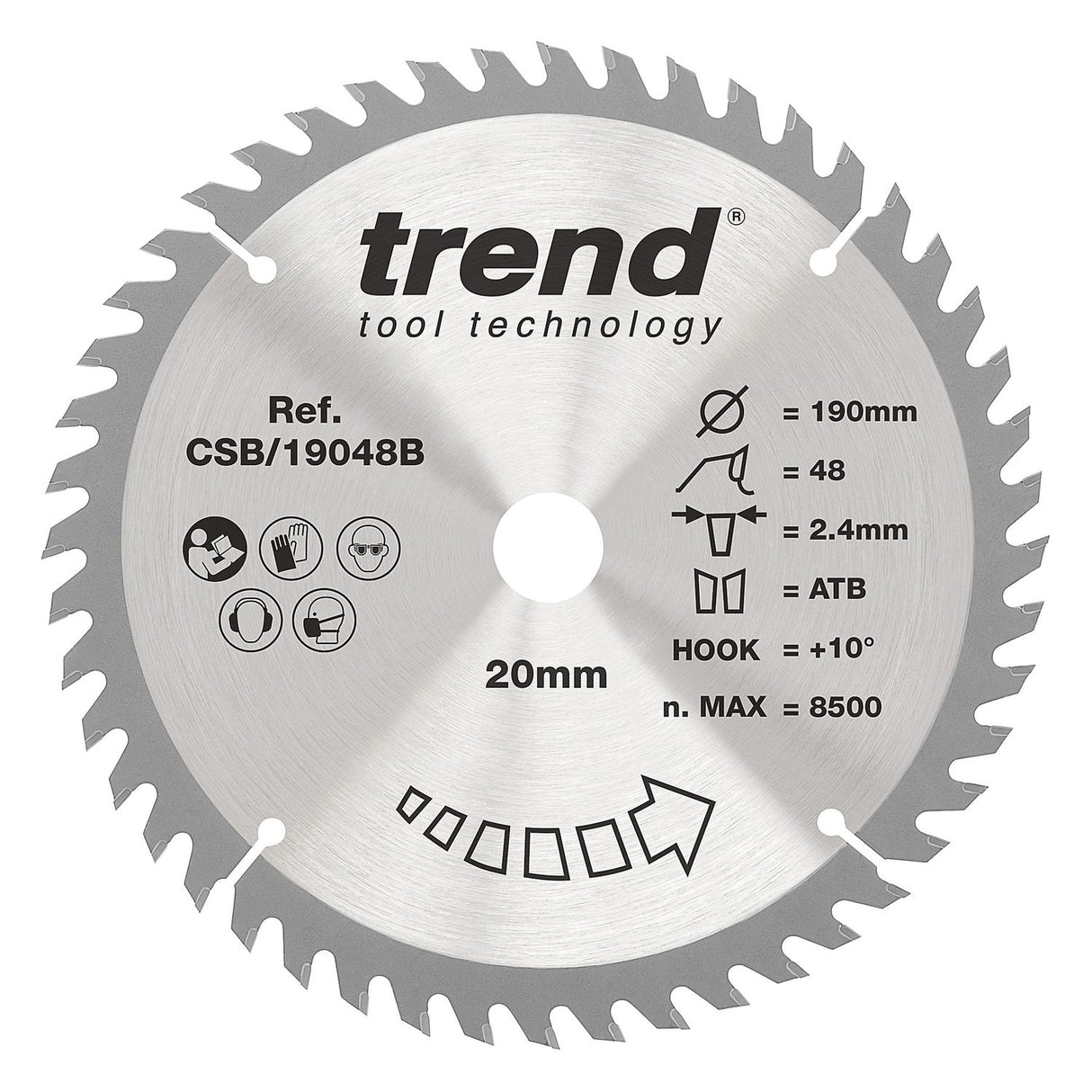Wood Circular Saw Blade 190mm x 20mm x 48T