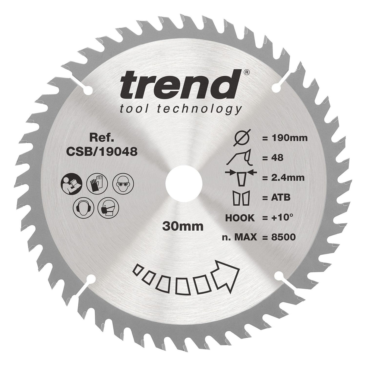 Wood Circular Saw Blade 190mm x 30mm x 48T