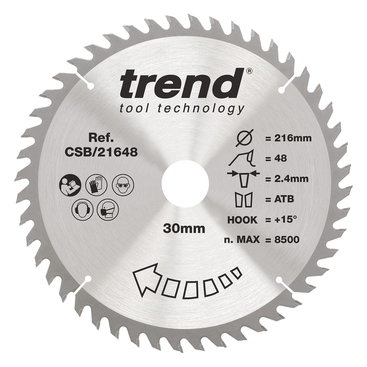 Wood Circular Saw Blade 216mm x 30mm x 48T