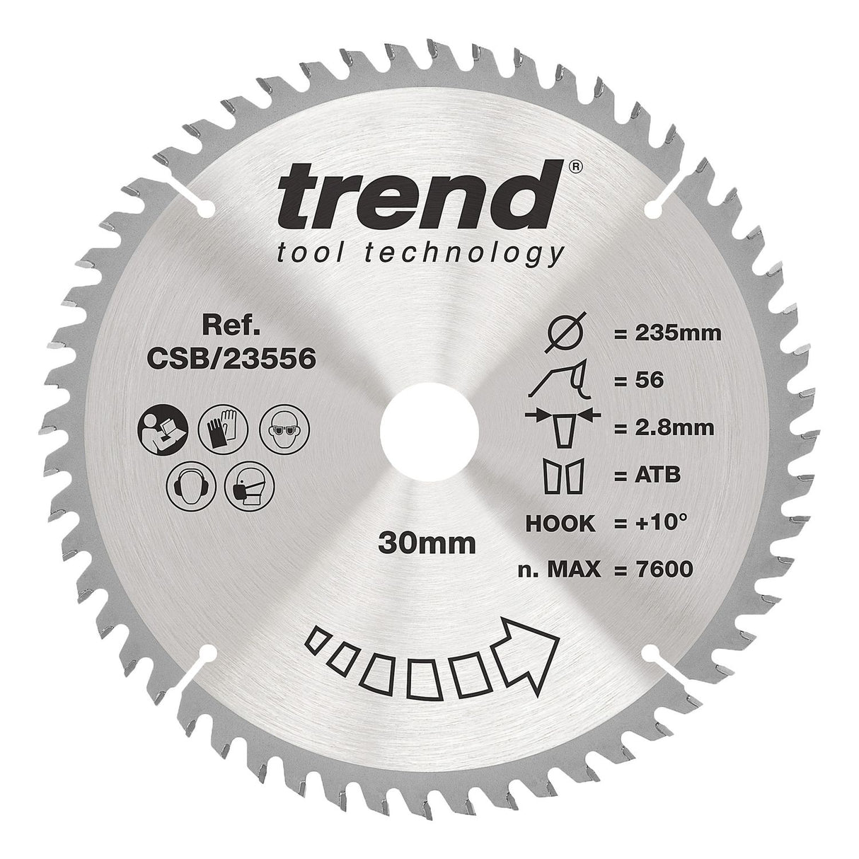 Wood Circular Saw Blade 235mm x 30mm x 56T