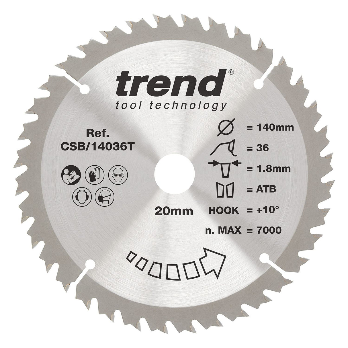 Wood Cordless Circular Saw Blade 140mm x 20mm x 36T