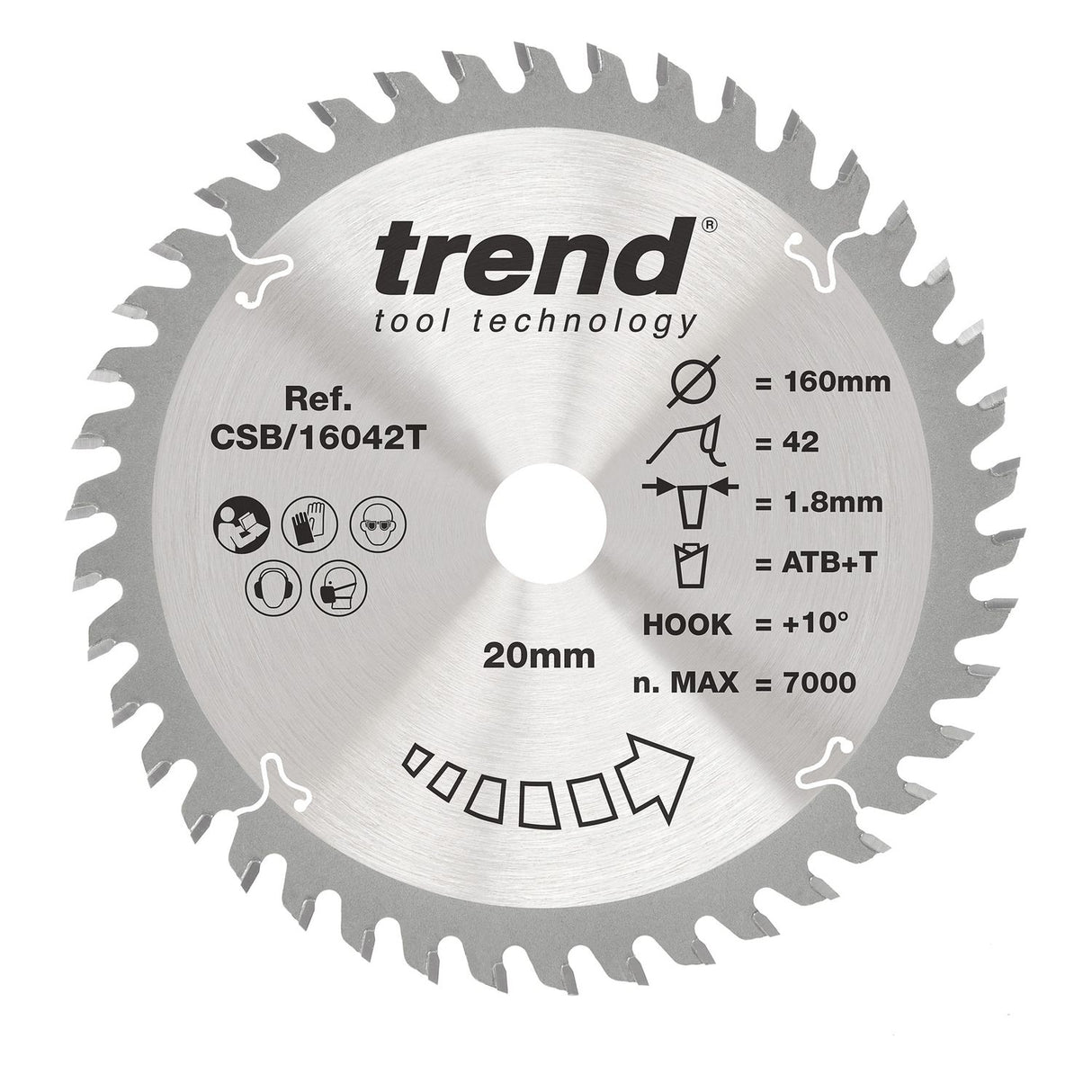 Wood Cordless Circular Saw Blade 160mm x 20mm x 42T - CSB/16042T