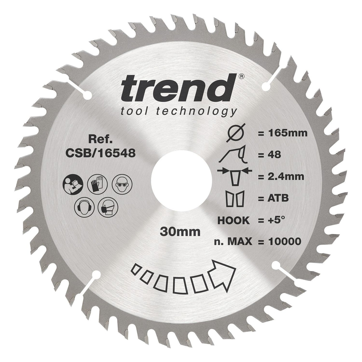 Wood Cordless Circular Saw Blade 162mm x 20mm x 48T - CSB/16248