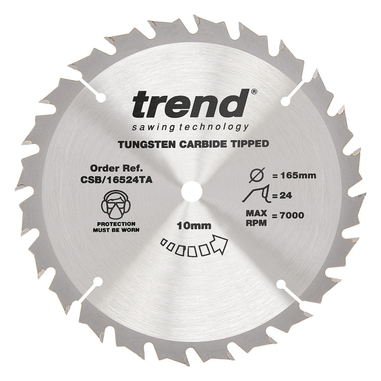 Wood Cordless Circular Saw Blade 165mm x 10mm x 24T