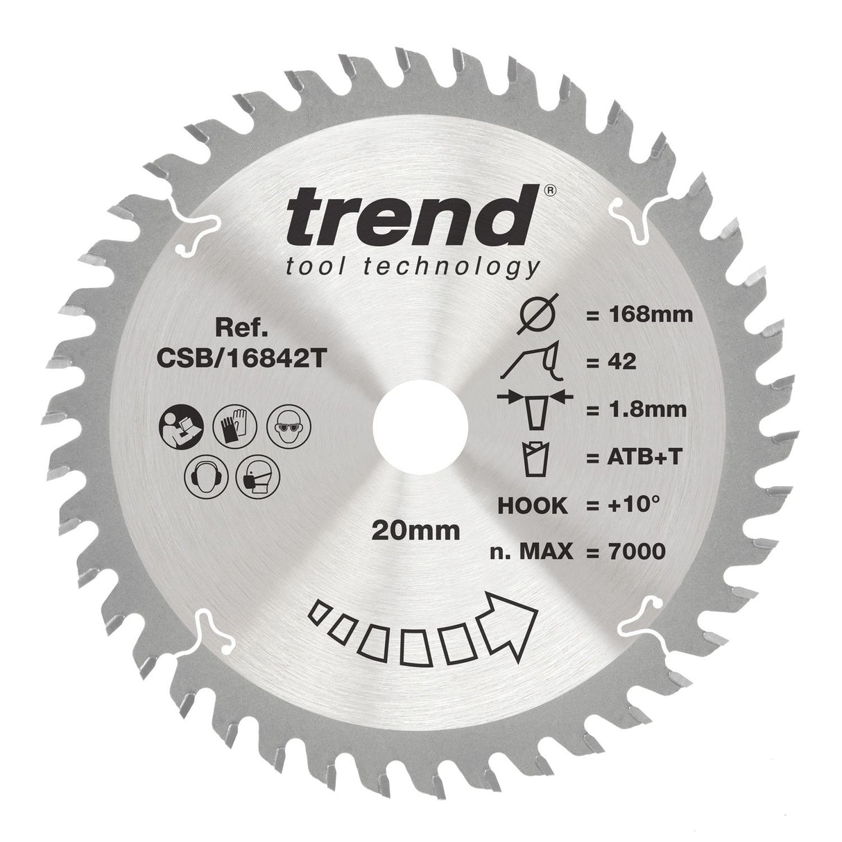 Wood Cordless Circular Saw Blade 168mm x 20mm x 42T