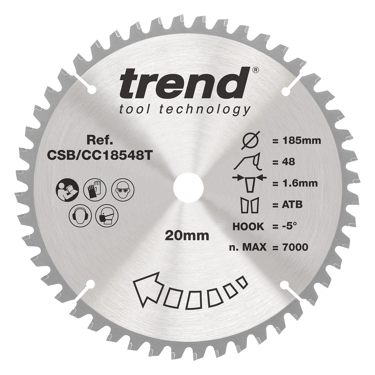 Wood Cordless Mitre Saw Blade 185mm x 20mm x 48T