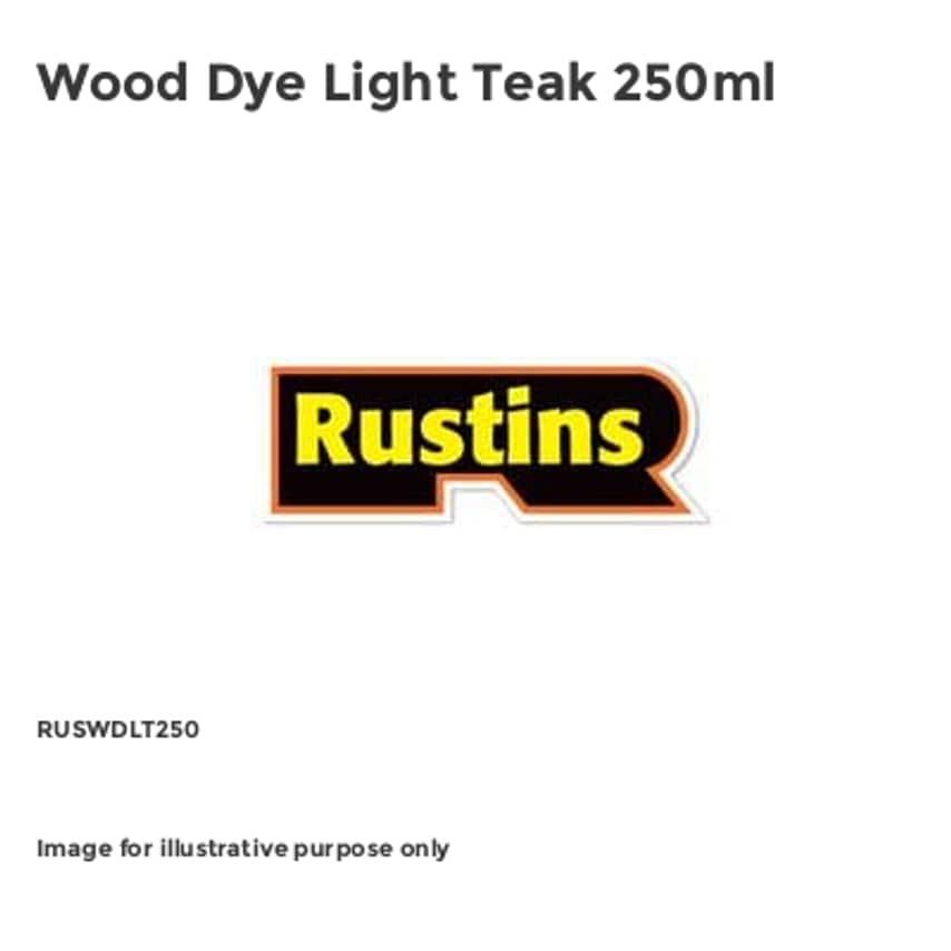 Wood Dye Light Teak 250ml RUSWDLT250