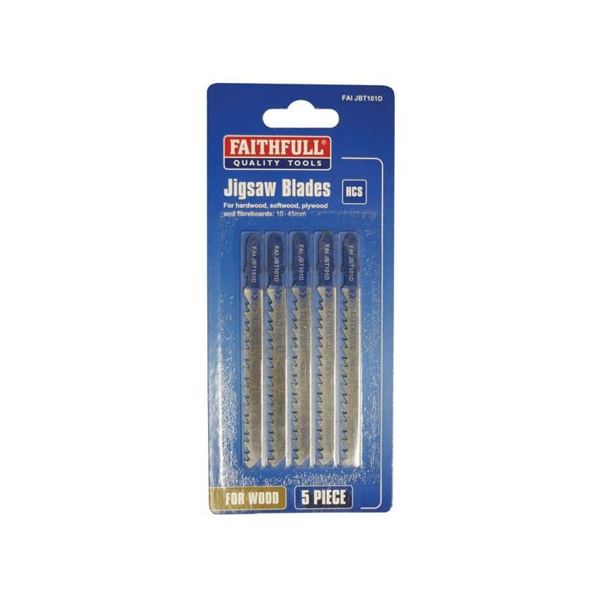 Wood Jigsaw Blades Pack of 5 T101D FAIJBT101D