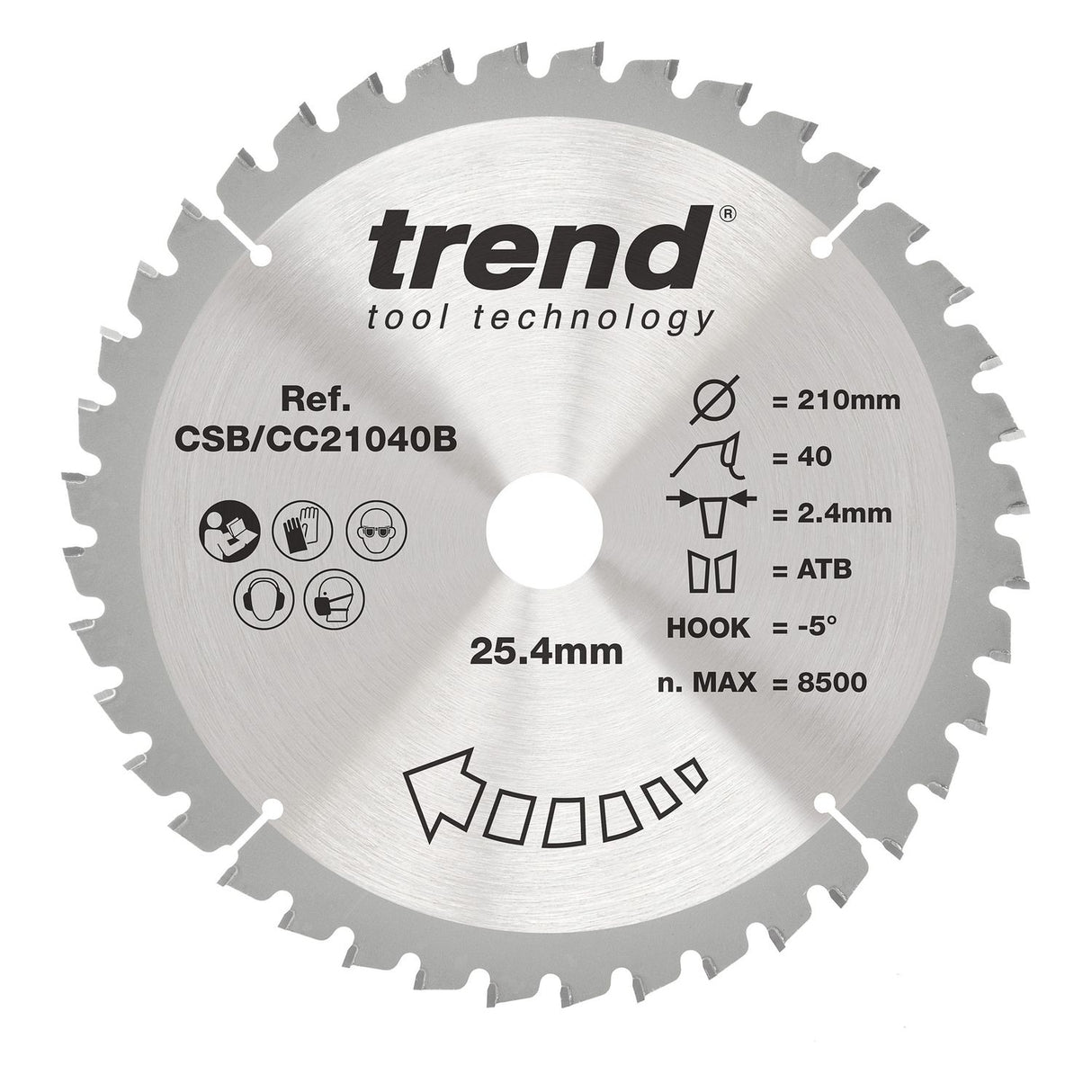 Wood Mitre Saw Blade 210mm x 25.4mm x 40T